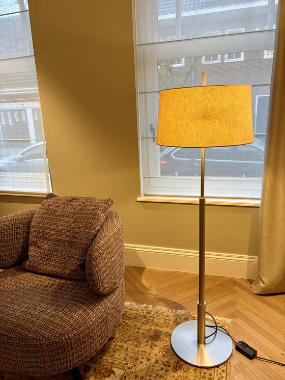Image 1 of Santa and Cole “Diana” floor lamp on satin nickel