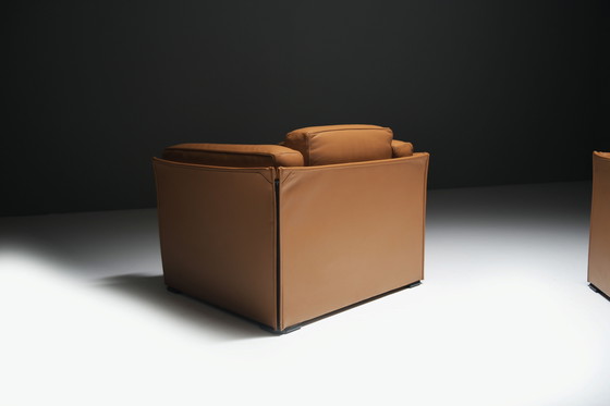 Image 1 of Grande set di poltrone DUC 405 in pelle di Mario Bellini per CASSINA Italia