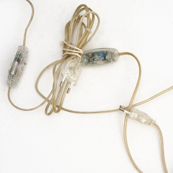 Image 1 of Applique quadrata in ottone con prismi di vetro