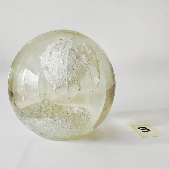 Image 1 of Fermacarte in vetro di Murano di metà secolo moderno, medusa in vetro trasparente, anni '80