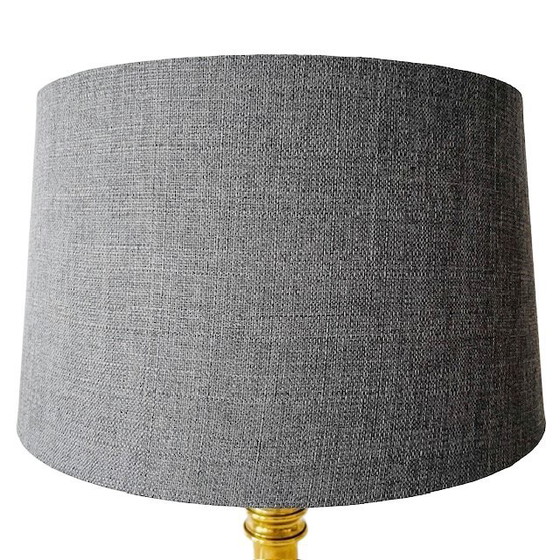 Image 1 of Lampada da tavolo vintage Hollywood Regency XL in ottone grigio oro