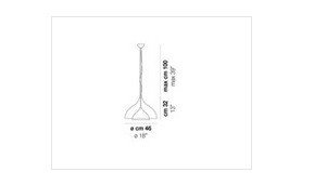 Image 1 of Vistosi Alma hanging lamp Murano glass