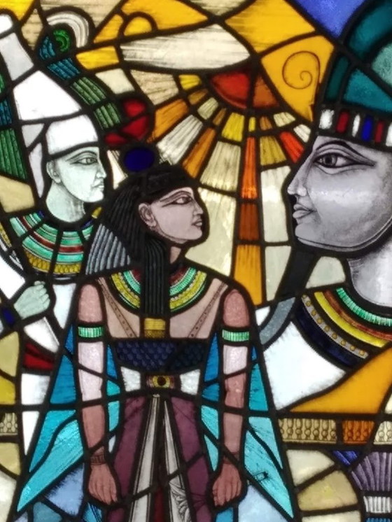 Image 1 of Vetro colorato in espositore appeso.