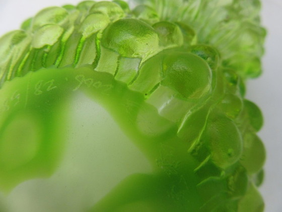 Image 1 of Liuli Gongfang Pate De Verre Small Glass Bowl Trinket Tray, vintage