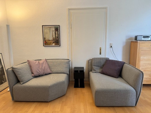 Canapé modulable Moroso Chamfer – Patricia Urquiola, 2 modules, Spring Grey