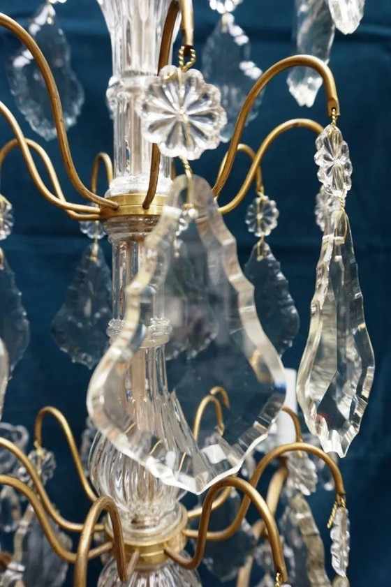 Lámpara de araña, bronce, cristal estilo Luis XV – Lámparas de araña, Bronze, Crystal (photo 5 of 7)