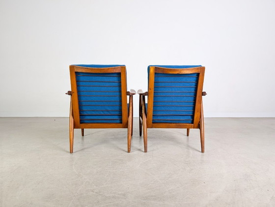 Image 1 of 2x poltrone originali Mid-Century in teak vintage