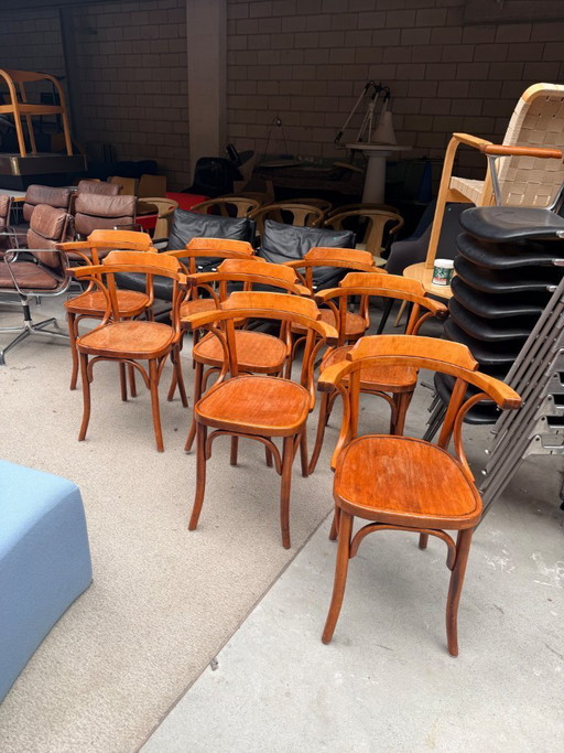 8 chaises vintage de café/bistro (lot de 8)