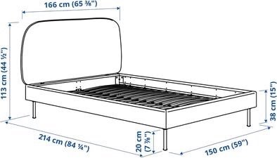 Image 1 of IKEA Gunnared Bed Frame 140 x 200 cm Light Green