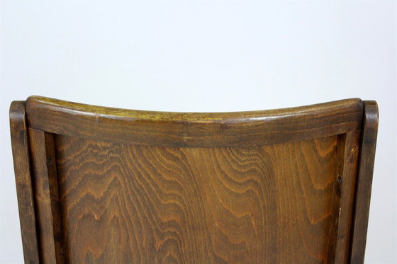 Image 1 of Fauteuil de cinéma vintage TON (Thonet), tchèque des années 1940, siège de théâtre en bois