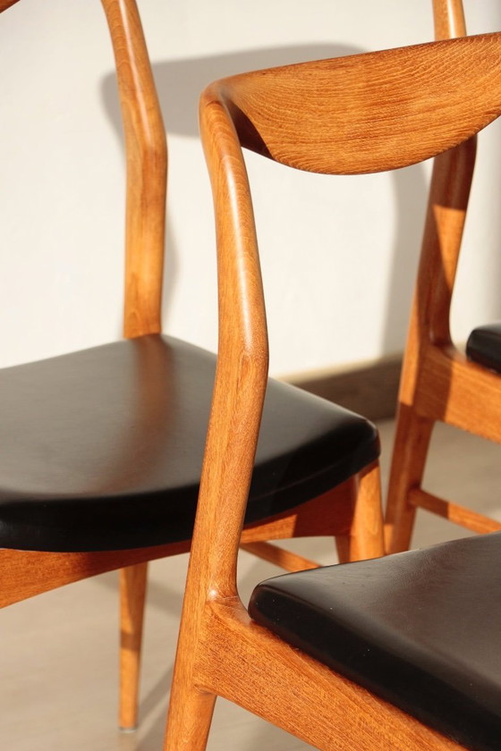 Image 1 of Set of 6 Vintage Scandinavian Teak Chairs – 1960s