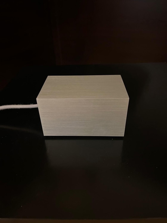 Box lamp - Design House Stockholm, Minimalist Aluminum Table Lamp, Aluminium, Plastic, Silver (photo 2 of 10)