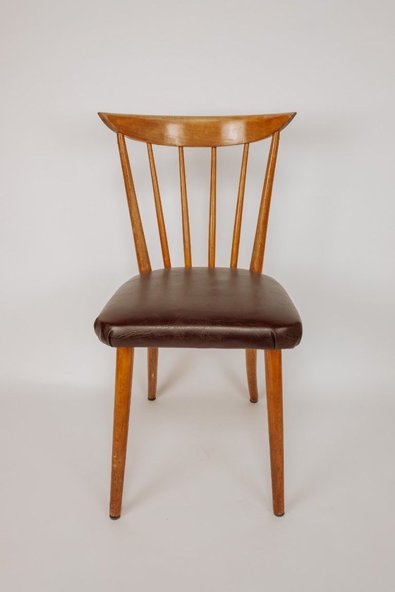 Image 1 of 4x Vintage Spindle Dining Room Chairs