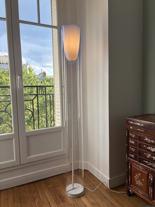 Kartell Toobe blue floor lamp