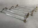 Art deco Handtuchhalter - Glas und Messing
