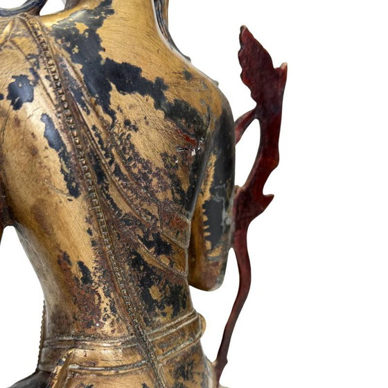Mooie Avalokiteshvara – Sino-Tibetaanse stijl – 2e helft 20e eeuw – Beeldhouwkunst (photo 8 of 15)
