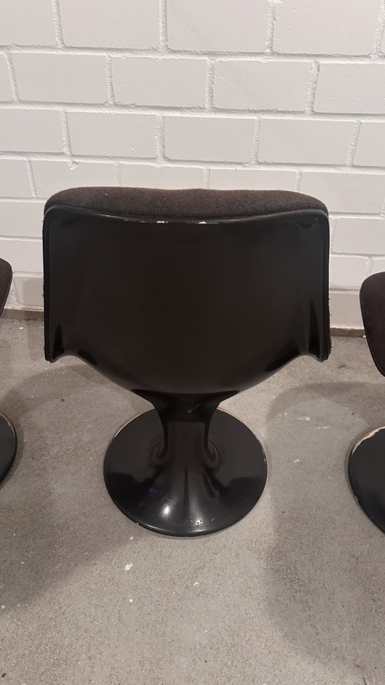 Herman Miller Orbit-stoelen – Farner & Grunder – Vintage Space Age – Set van 4 – Eetkamerstoelen, Plastic (photo 8 of 14)