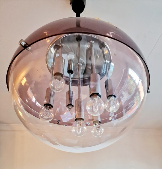 Lampe à suspension Space Age, Raak Amsterdam, années 1970. – Metal, Plastic (photo 4 of 5)