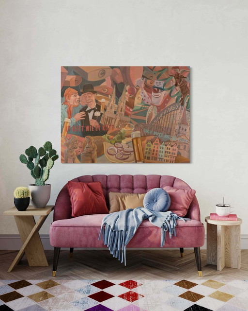 Colonia, 120 x 90 cm, huile sur toile, Sandra Kolondam