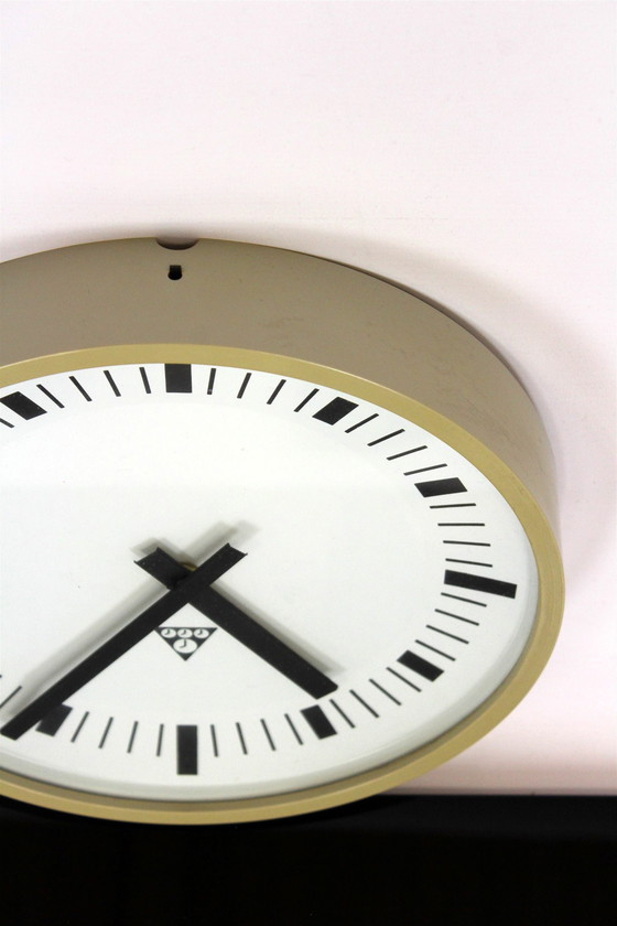 Image 1 of Vintage Industrial Wall Clock from Pragotron, 1970s