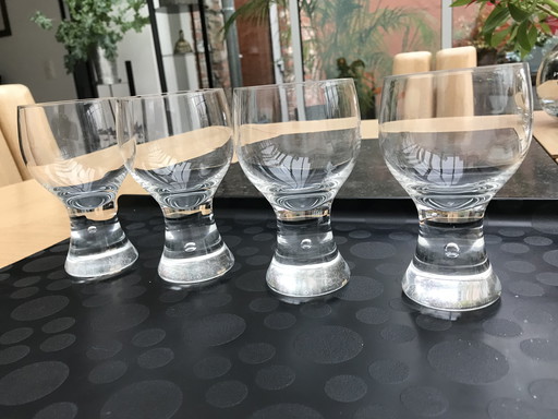 4X Kosta Boda Witte Wijn Glazen