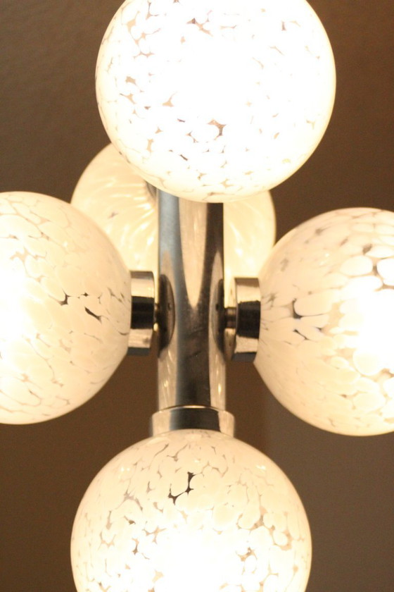 Image 1 of Vintage atomic globes chandelier, 1960s