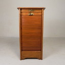 Meuble à volet roulant en chêne avec 1 volet, 90 cm de haut, années 1930