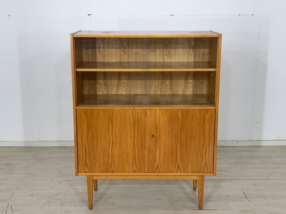 Image 1 of Mid century highboard cabinet display case vintage
