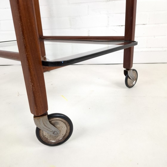 Image 1 of Carrello da tè vintage Coja in teak e vetro, anni '50/'60