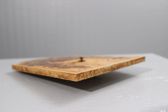 Image 1 of Roger Capron en Vallauris - Reloj de pared con jarrón y ramo de flores, Francia, década de 1970