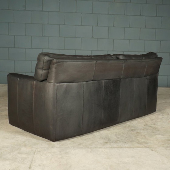 Image 1 of Zona de estar/conjunto de asientos de diseño – cuero negro – Brühl