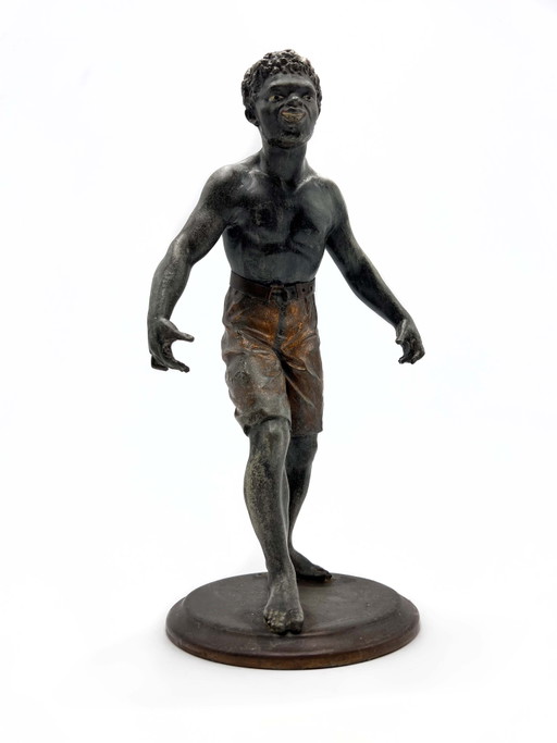 1930s Bronze Sculpture Depicting an African