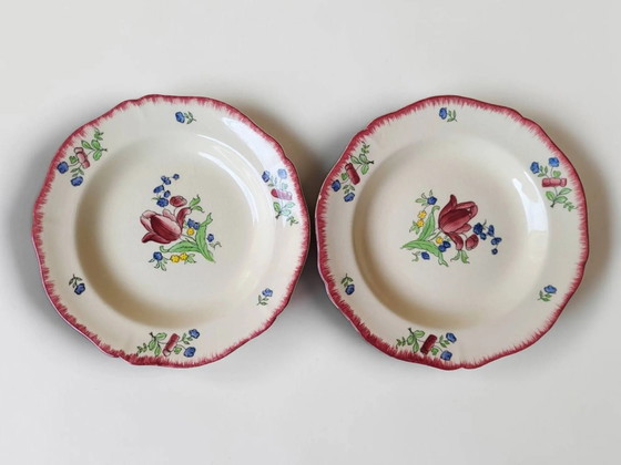 6 deep plates in Gien earthenware, Lorraine model – Crockery, Porcelain (photo 5 of 11)