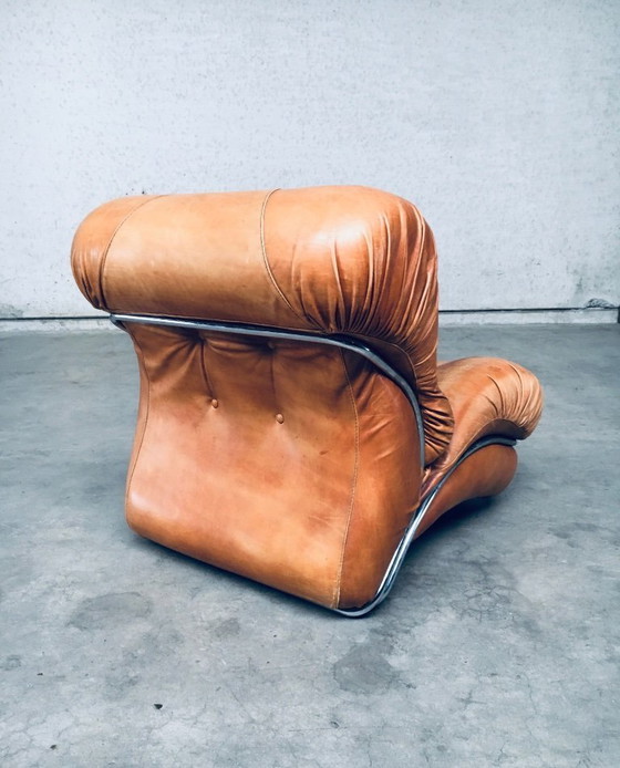 Image 1 of Midcentury Modern Italian Design 'COROLLA' Leather Sectional Sofa by I.P.E. Italy 1970's