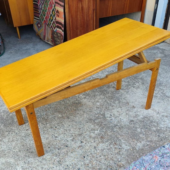 Image 1 of Vintage Scandinavian modular oak dining table, 1970s
