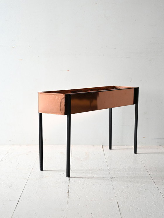 Image 1 of 1960s Scandinavian Copper and Metal Planter