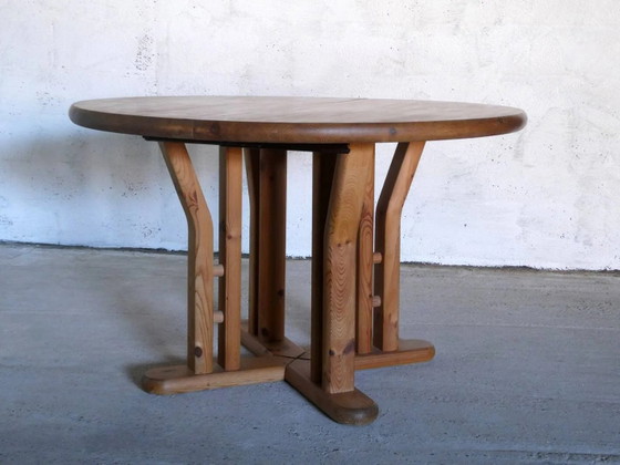 pine dining table, Netherlands, 1970 – Wood, Scandinavian (photo 9 of 9)