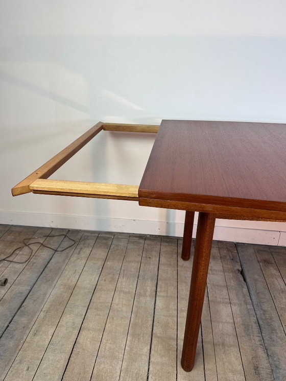 Image 1 of Table a allonges de style scandinave en teck fabrication française 1960