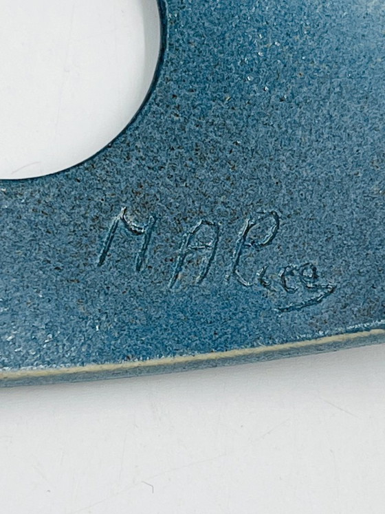 Image 1 of Set di 4 portauova in ceramica blu di design, marca Malice.