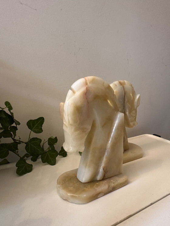 Image 1 of Set di 2 fermalibri in onice