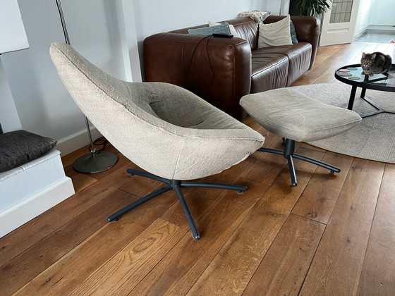 Label Hidde Fauteuil met hocker – Metaal, Textiel (photo 2 of 6)