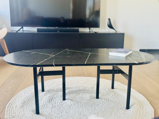 MADE Salontafel met Marmeren Inleg 120 x 70 x 41 (H)
