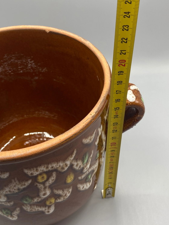 Maceta grande de cerámica con dos asas de Digoin – decoración esmaltada – Loza, Ceramic, Modern (photo 8 of 8)