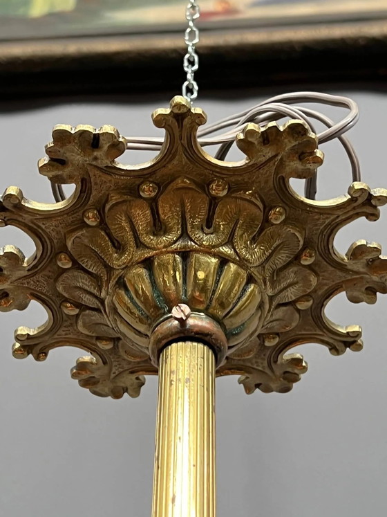 Lampadario in stile Luigi XV. Bronzo massiccio dorato. – Bronze (photo 5 of 6)