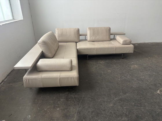 Image 1 of Canapé d'angle Rolf Benz Dono en cuir taupe