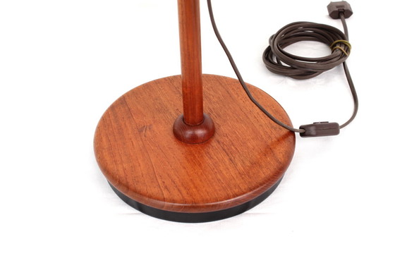 Image 1 of as new! DOMUS Danish Mid - Century eccentric Teak Table Lamp, Vintage Table Lamp with adjustable Lampshade