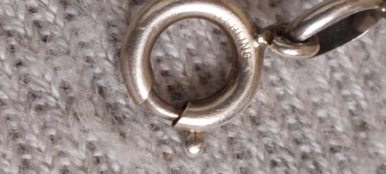 Image 1 of Bracelet vintage TEKA Theodor Klotz en argent massif et rose, fabriqué en Allemagne.