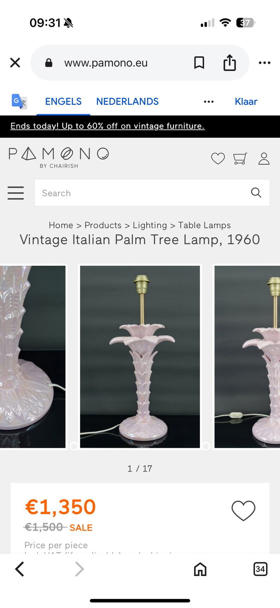 Image 1 of Rare set of Italian lamps 1960s