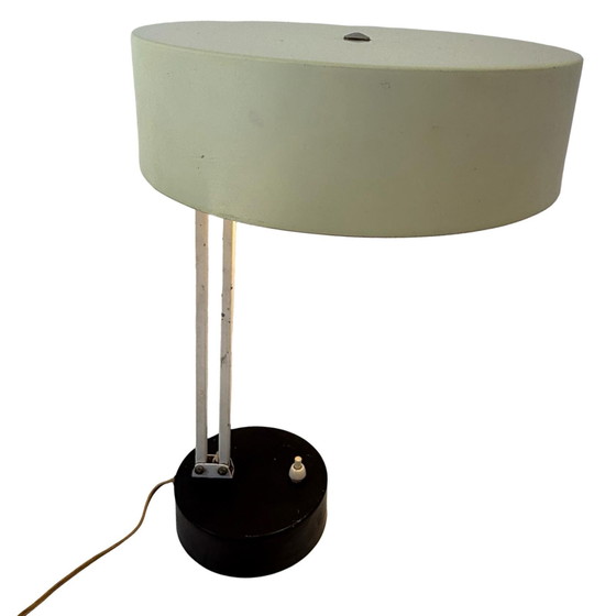 Image 1 of Hala Zeist - H. Th. Busquet - Table / Desk Lamp - Model 146 - Bauhaus - 1950's - Dutch Design - Black and Yellow - Adjustable