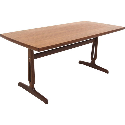 Mesa de centro vintage de teca y haya, Suecia, 1960